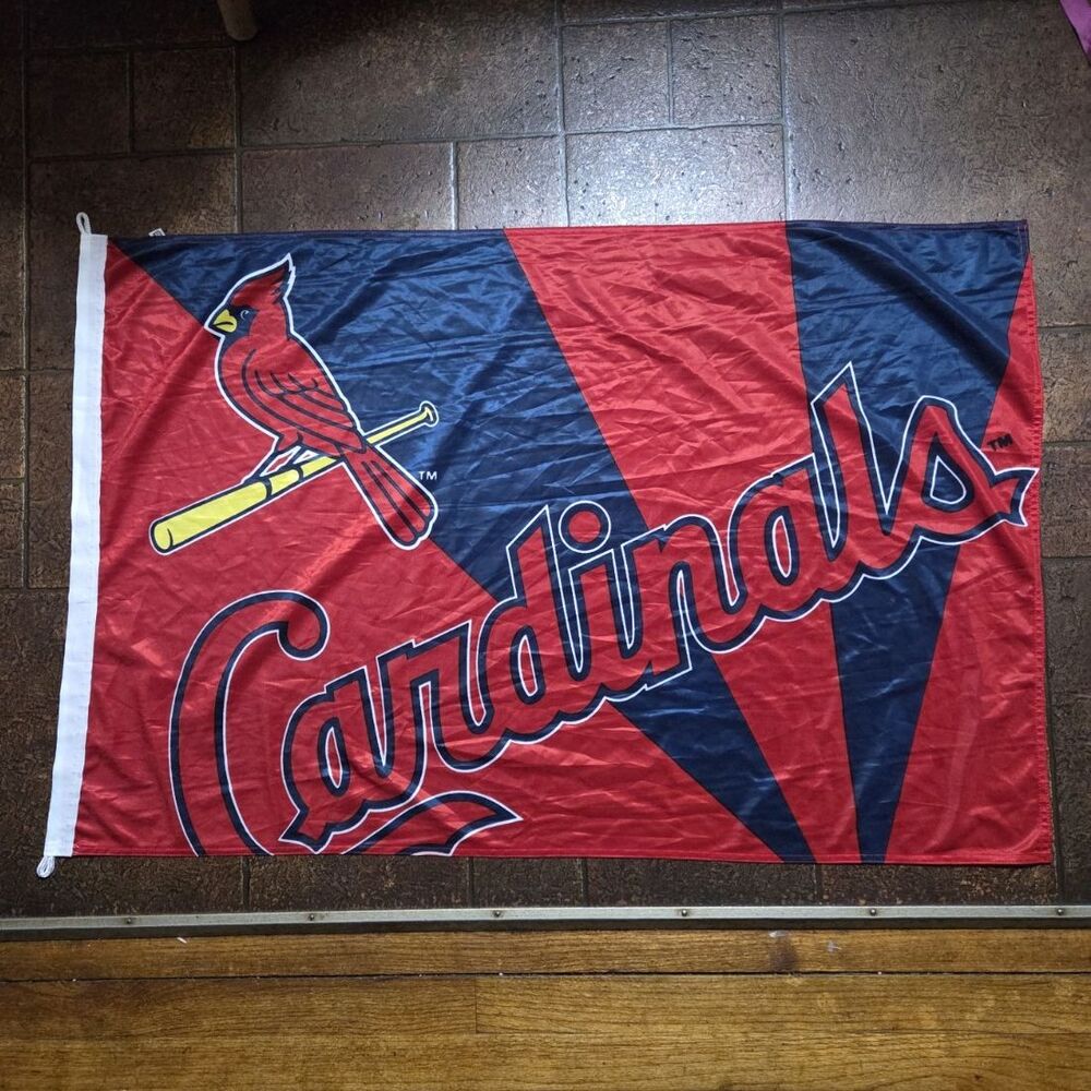 Good Stuff St. Louis Cardinals Nylon Flag 42 x 28 in Red/Blue/Yellow Wash